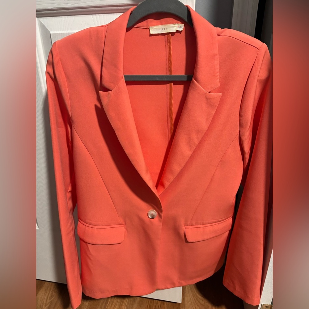 Lush Vibrant Coral Blazer